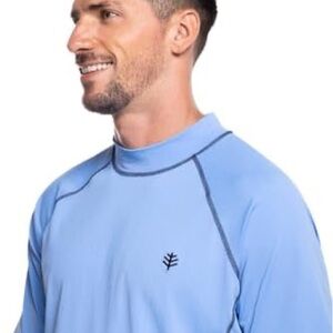 Coolibar Short Sleeve Swim Shirt UPF 50, size Large